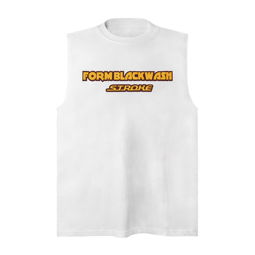 Letter Sticker Cloth Printing Sports Vest For Men