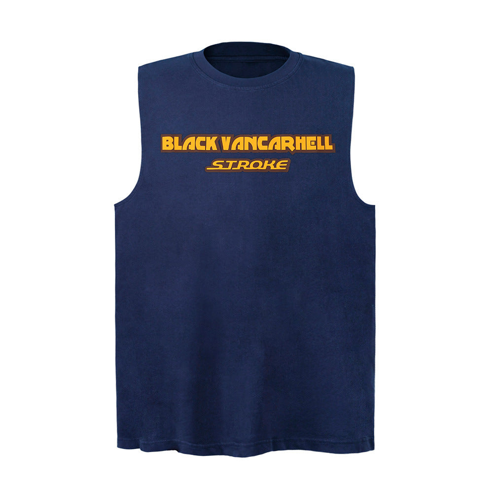 Letter Sticker Cloth Printing Sports Vest For Men